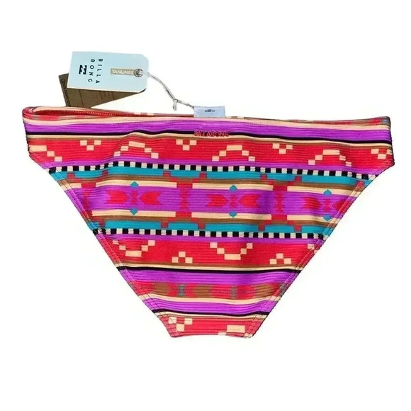 Billabong Baja Rising Lowrider Bikini Bottoms Size XL Multi Colored Boho Retro - Picture 4 of 6